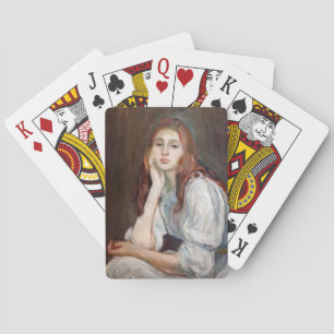Berthe Morisot - Julie Daydreaming Playing Cards