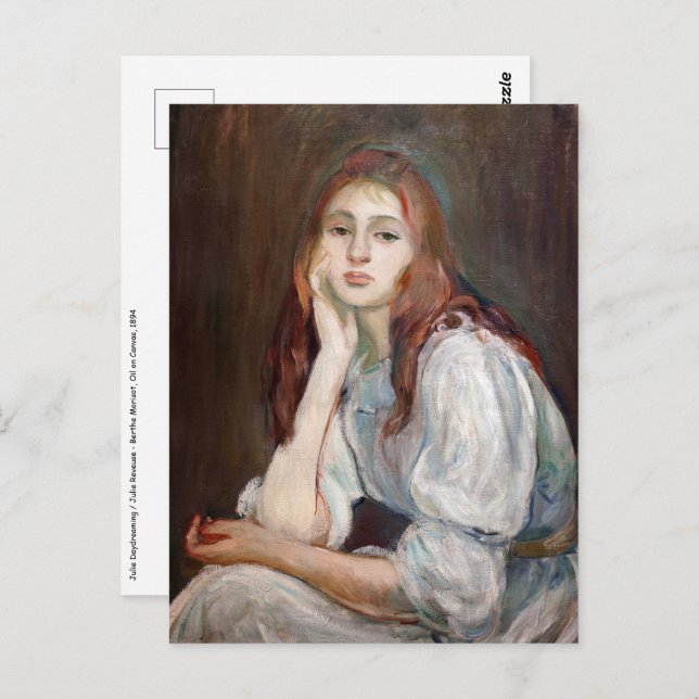Berthe Morisot - Julie Daydreaming Postcard (Front/Back)