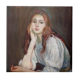 Berthe Morisot - Julie Daydreaming Tile