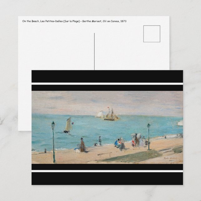 Berthe Morisot - On the Beach, Les Petites-Dalles Postcard (Front/Back)