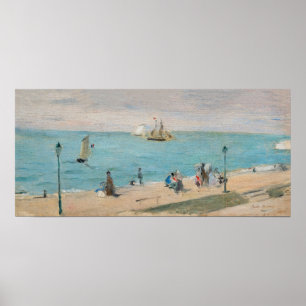 Berthe Morisot - On the Beach, Les Petites-Dalles Poster