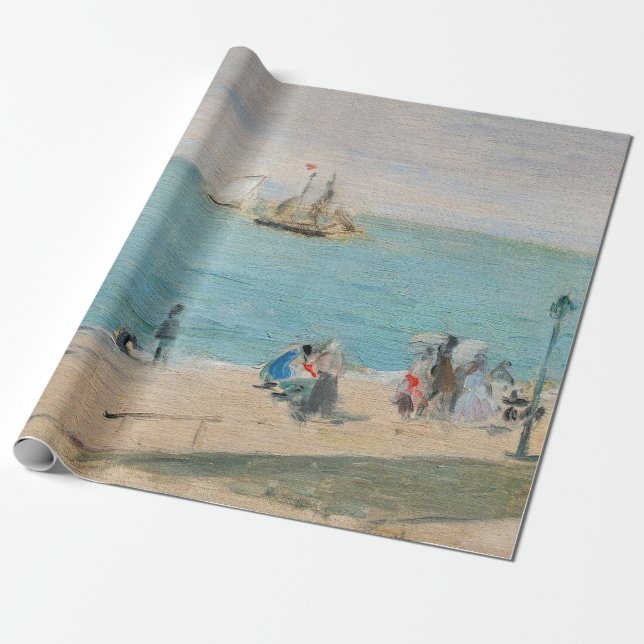 Berthe Morisot - On the Beach, Les Petites-Dalles Wrapping Paper (Unrolled)