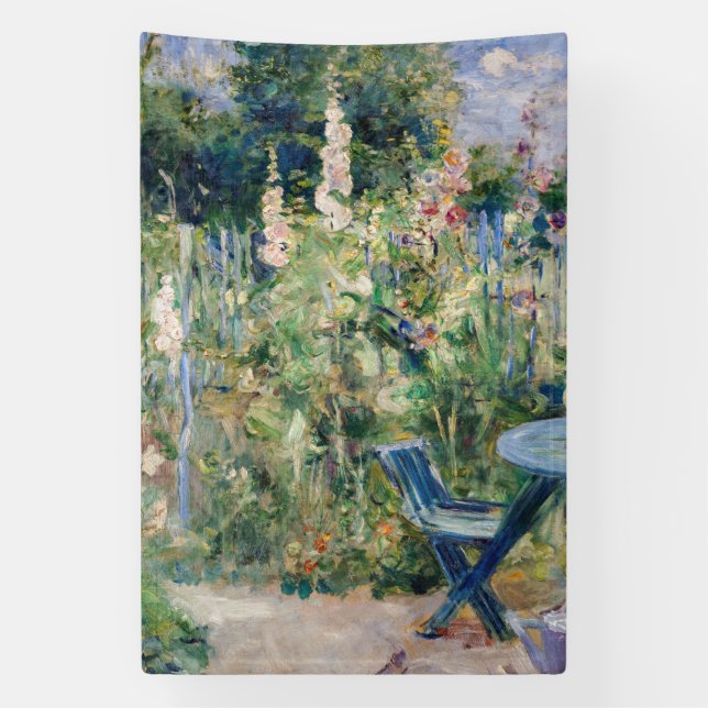 Berthe Morisot - Roses Tremieres Banner (Vertical)