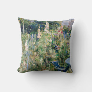 Berthe Morisot - Roses Tremieres Cushion