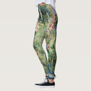 Berthe Morisot - Roses Tremieres Leggings