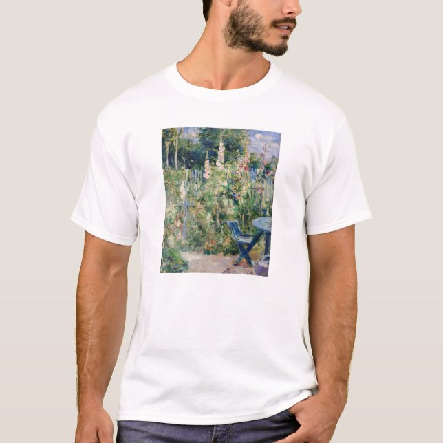 Berthe Morisot - Roses Tremieres T-Shirt (Front)