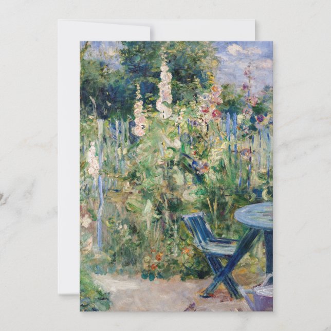 Berthe Morisot - Roses Tremieres Thank You Card (Front)