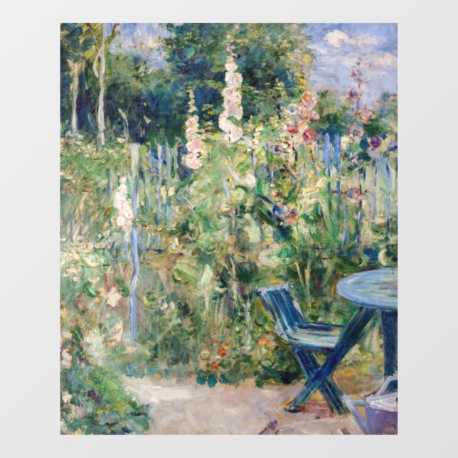 Berthe Morisot - Roses Tremieres Window Cling (Sheet)