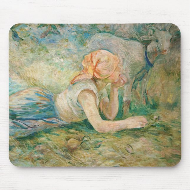 Berthe Morisot - Shepherdess Resting Mouse Mat (Front)