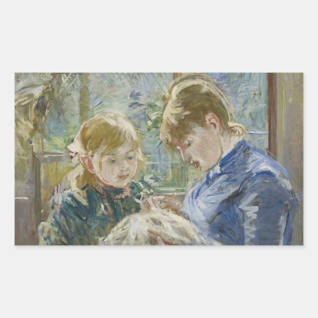 Berthe Morisot - The Artist's Daughter, Julie Rectangular Sticker (Front)
