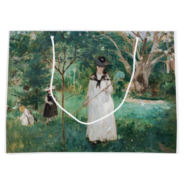 Berthe Morisot - The Butterfly Hunt Large Gift Bag (Front)