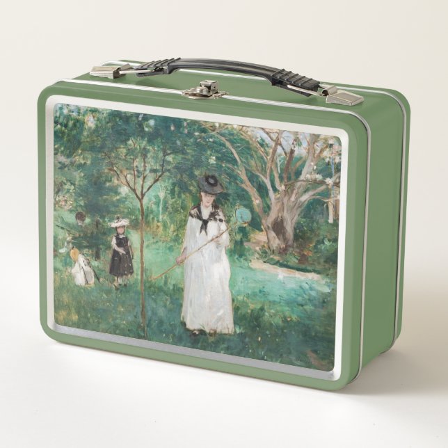 Berthe Morisot - The Butterfly Hunt Metal Lunch Box (Front)