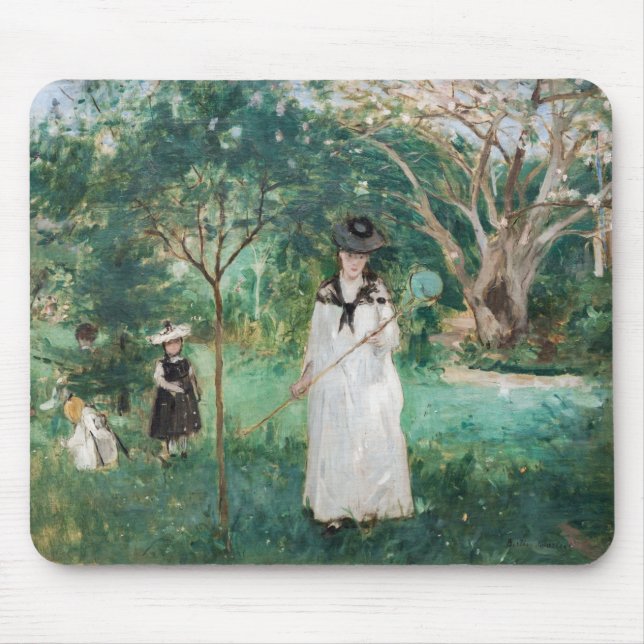 Berthe Morisot - The Butterfly Hunt  Mouse Mat (Front)