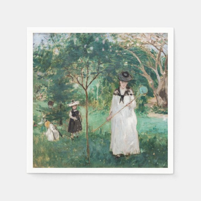 Berthe Morisot - The Butterfly Hunt Napkin (Front)