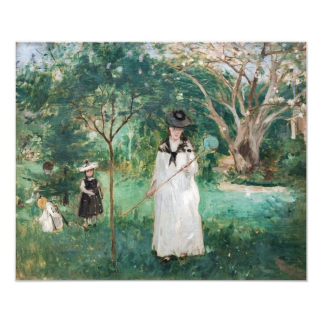 Berthe Morisot - The Butterfly Hunt Photo Print (Front)