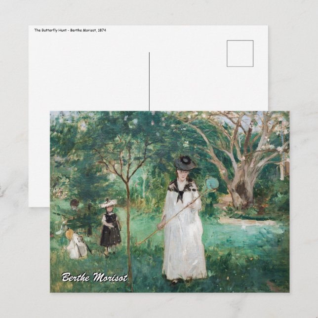 Berthe Morisot - The Butterfly Hunt Postcard (Front/Back)