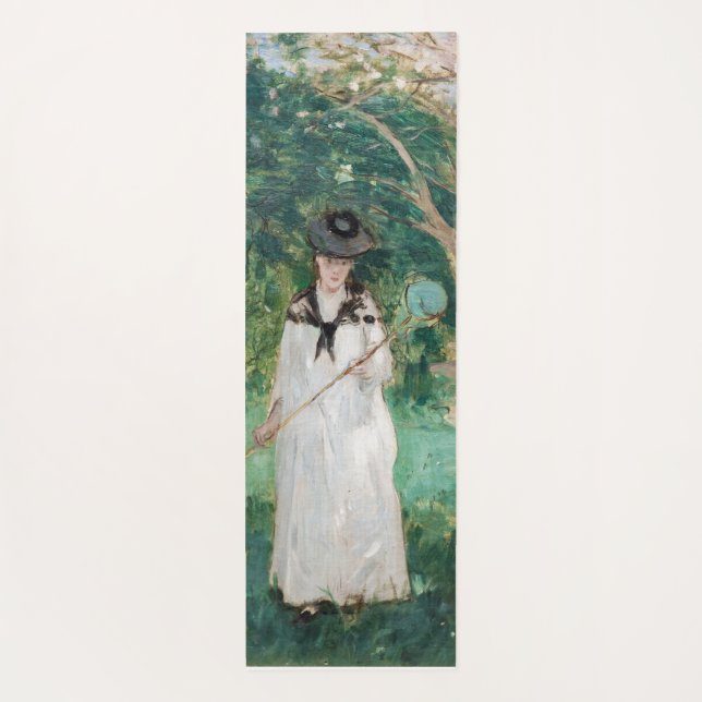 Berthe Morisot - The Butterfly Hunt Yoga Mat (Back)