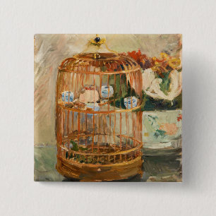 Berthe Morisot - The Cage 15 Cm Square Badge