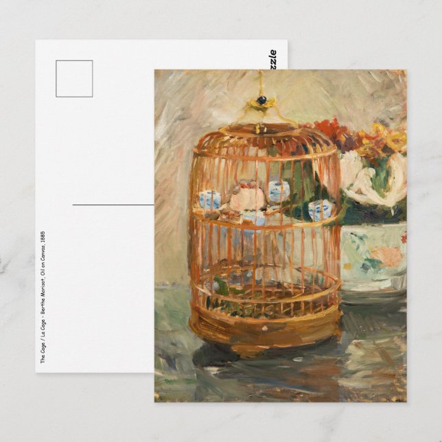 Berthe Morisot - The Cage Postcard (Front/Back)