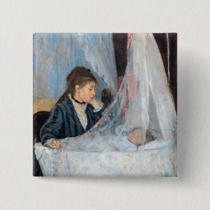 Berthe Morisot - The Cradle 15 Cm Square Badge