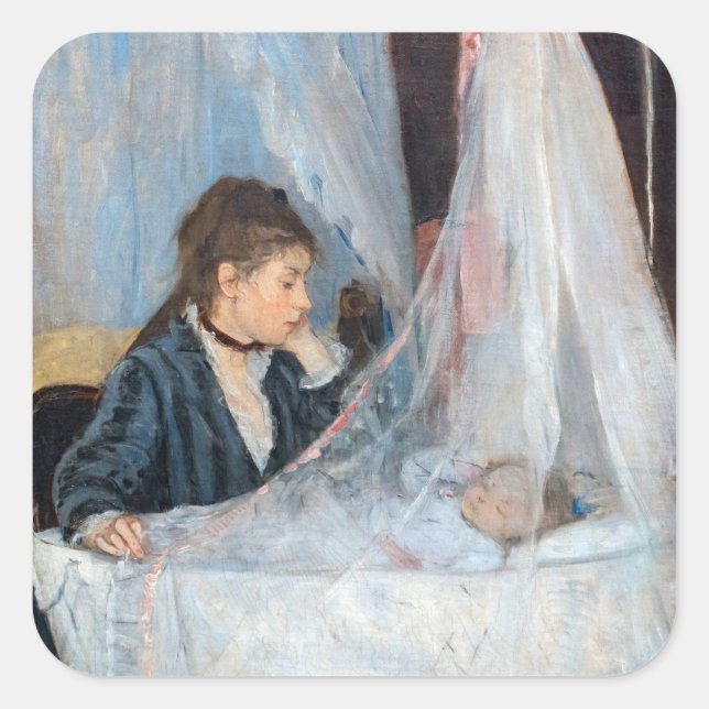 Berthe Morisot - The Cradle Square Sticker (Front)