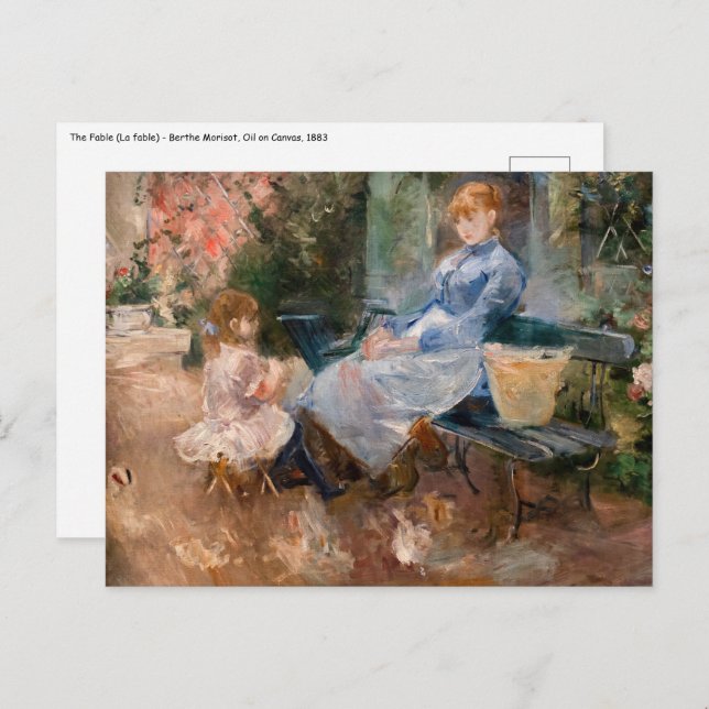 Berthe Morisot - The Fable Postcard (Front/Back)