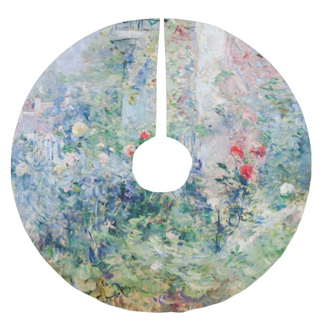 Berthe Morisot - The Garden at Bougival Brushed Polyester Tree Skirt (Front)