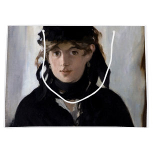 Berthe Morisot With a Bouquet of Violets, Manet Large Gift Bag