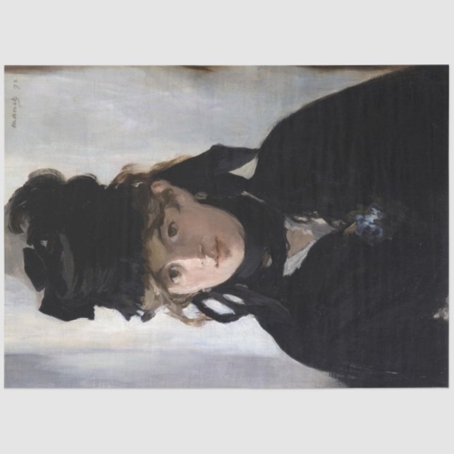 Berthe Morisot With a Bouquet of Violets, Manet Tissue Paper (Front)