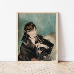 Berthe Morisot with a Fan   Édouard Manet Poster
