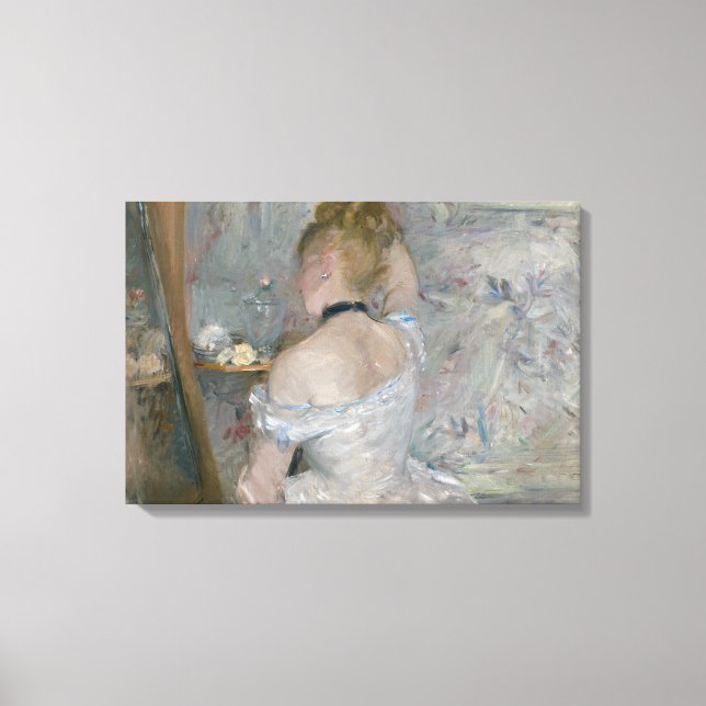 Berthe Morisot - Woman at Her Toilette Canvas Print (Front)