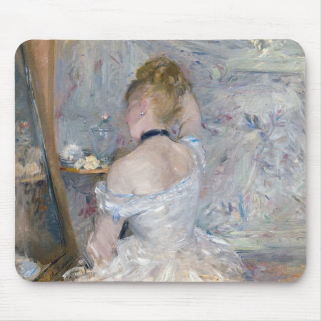 Berthe Morisot - Woman at Her Toilette Mouse Mat (Front)