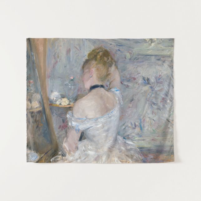 Berthe Morisot - Woman at Her Toilette Tapestry (Front (Horizontal))