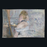 Berthe Morisot - Woman at Her Toilette Tea Towel<br><div class="desc">Woman at Her Toilette / Lady at Her Toilette / Young Woman at the Mirror / Femme à sa toilette - Berthe Morisot,  1880</div>