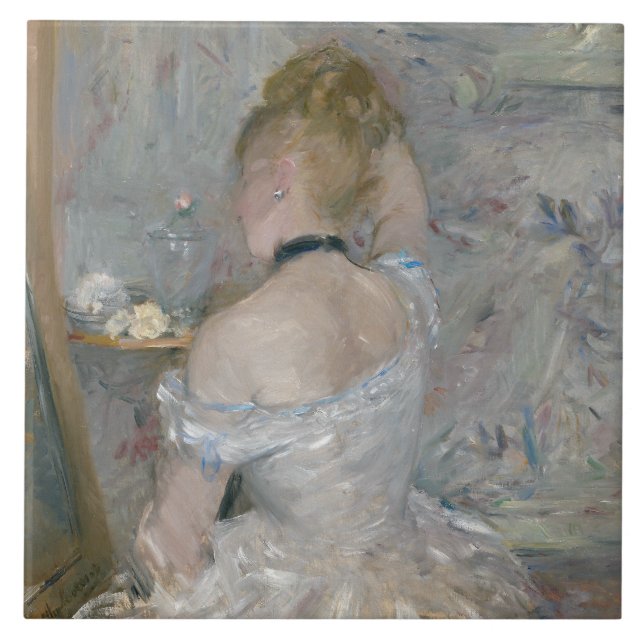 Berthe Morisot - Woman at Her Toilette Tile (Front)