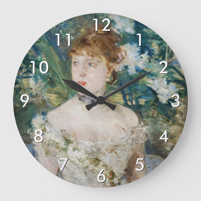 Berthe Morisot - Young Girl in a Ball Gown Large Clock (Front)