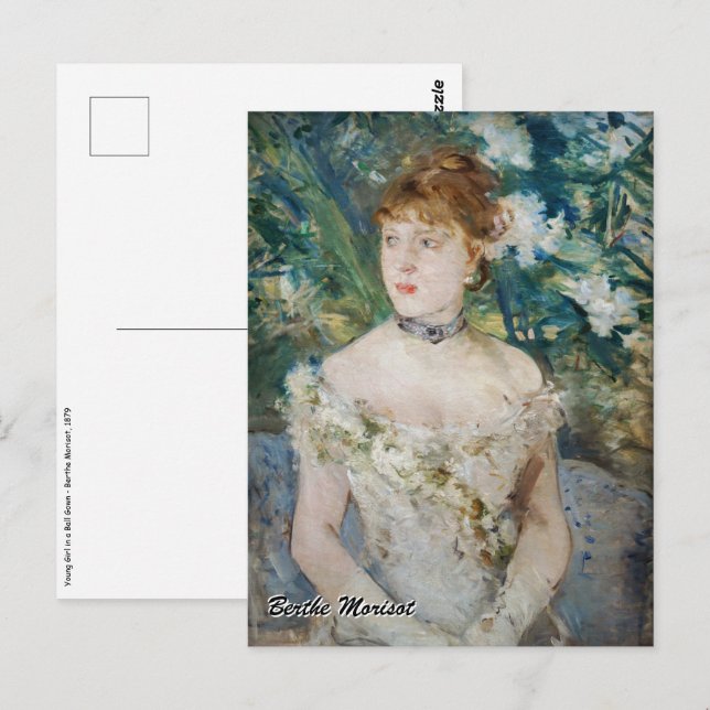 Berthe Morisot - Young Girl in a Ball Gown Postcard (Front/Back)