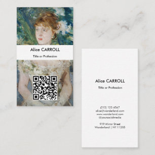 Berthe Morisot - Young Girl in Ball Gown - QR Code Business Card