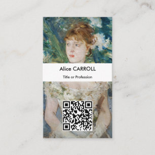 Berthe Morisot - Young Girl in Ball Gown - QR Code Business Card
