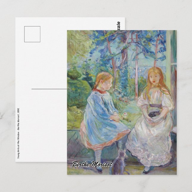 Berthe Morisot - Young Girls at the Window Postcard (Front/Back)