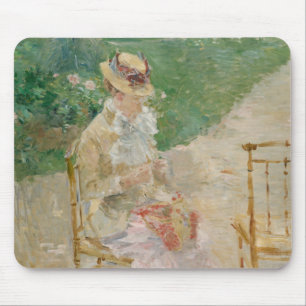 Berthe Morisot - Young Woman Knitting Mouse Mat
