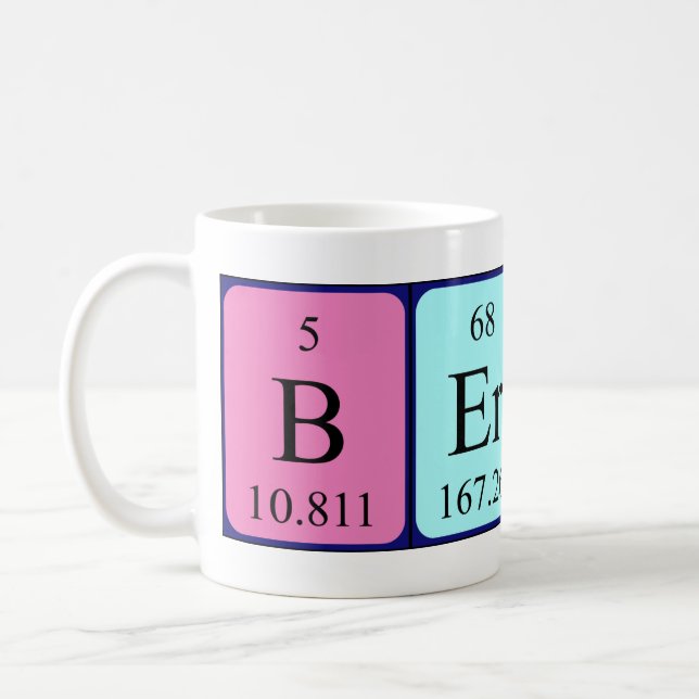 Berto periodic table name mug (Left)