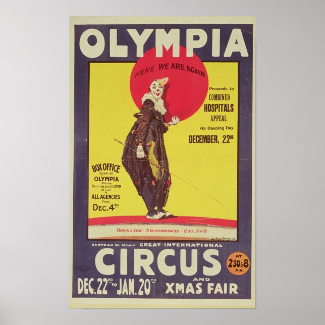 Bertram Mills circus poster (Front)