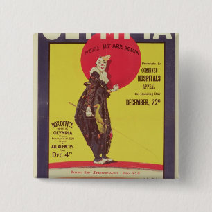 Bertram Mills circus poster 15 Cm Square Badge