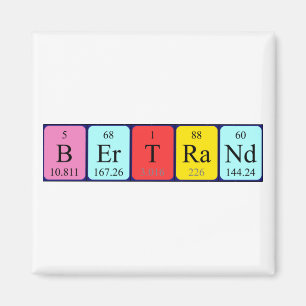 Bertrand periodic table name magnet