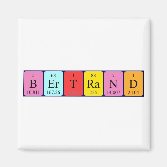 Bertrand periodic table name magnet (Front)