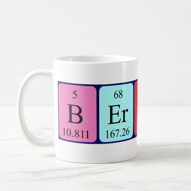 Bertrand periodic table name mug (Left)