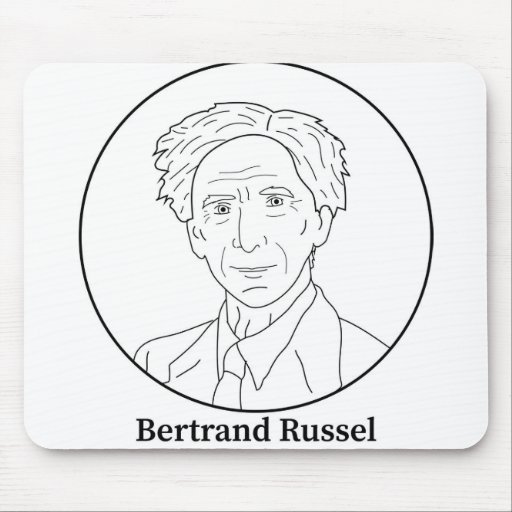 Image of Bertrand Russel Line Portrait Mouse Mat