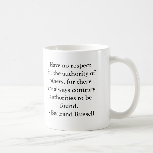 Bertrand Russell - Authority Coffee Mug (Right)
