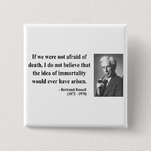 Bertrand Russell Quote 1b 15 Cm Square Badge